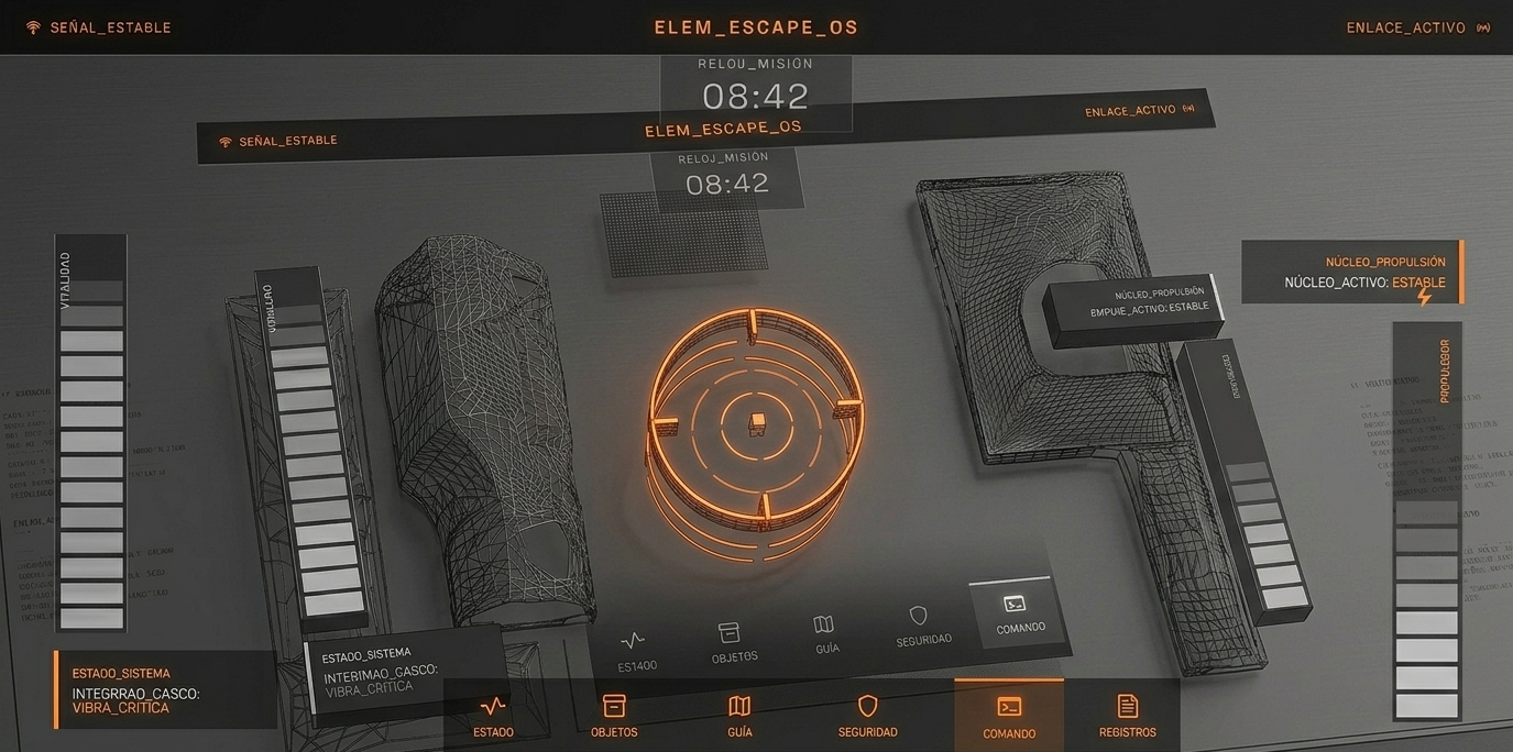 ELEM_ESCAPE_05 — Vista táctica del mapa de juego